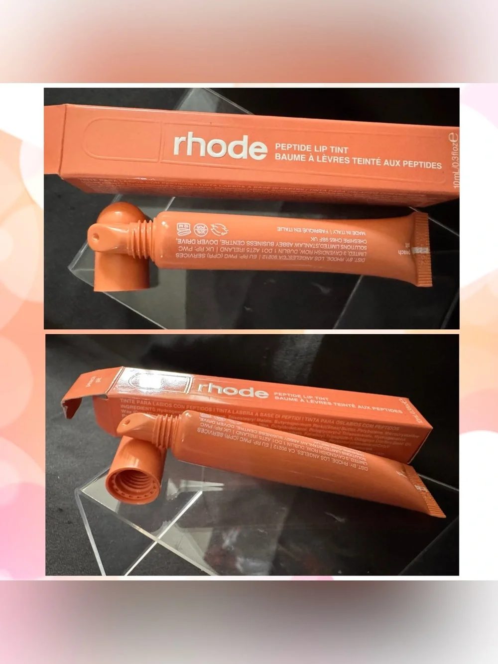 🍑RHODE “Limited Edition” Sheer Peptide Lip Tint In “Peach Pit”